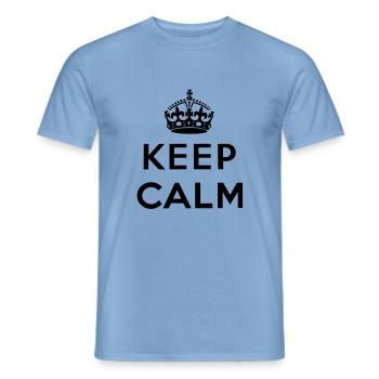 Keep Calm - Männer T-Shirt - Carolina Blue - Vorne - AI Model Male 178 light (178cm)