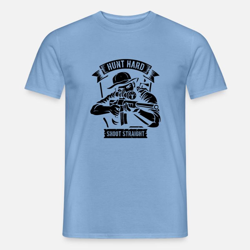 Jagd hart schießen gerade B2 - Männer T-Shirt - Carolina Blue