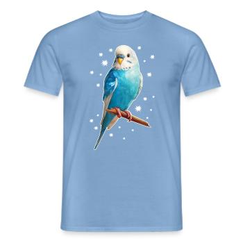 Étoiles de perruche - T-shirt homme - carolina blue - Devant - AI Model Male 178 light (178cm)