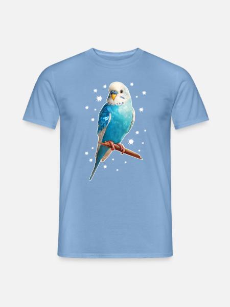 Budgie Stars - Men's T-Shirt - carolina blue