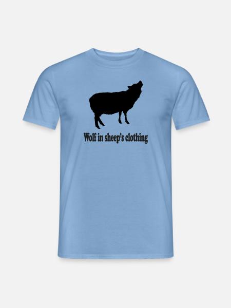 Wolf in sheep´s clothing - Männer T-Shirt - Carolina Blue