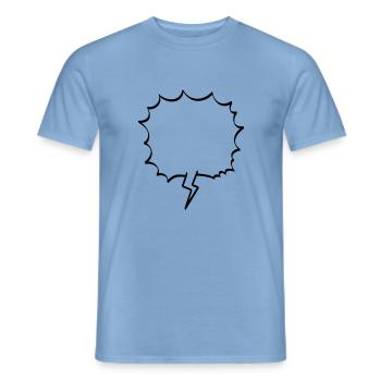 speech bubble - Men's T-Shirt - carolina blue - Front - AI Model Male 178 light (178cm)