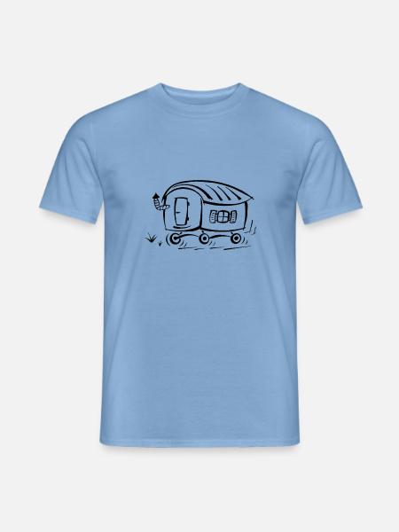 Bauwagen/Bauwong - Logo/Bild/Zeichnung WEIß - Männer T-Shirt - Carolina Blue