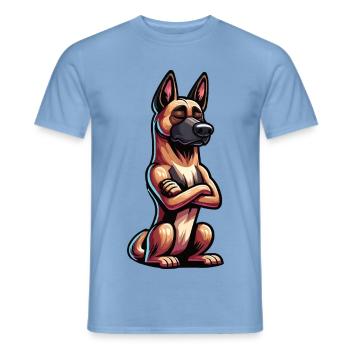 Malinois Belgian Shepherd Malinois Owner - Men's T-Shirt - carolina blue - Front - AI Model Male 178 light (178cm)