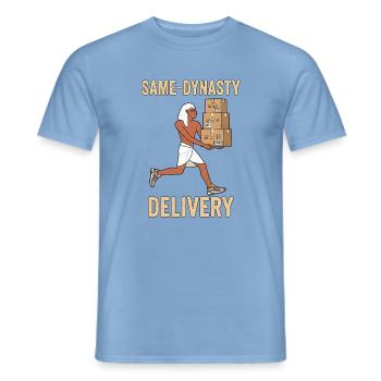 Paketbote Hieroglyphen Pakete - Männer T-Shirt - Carolina Blue - Vorne - AI Model Male 178 light (178cm)