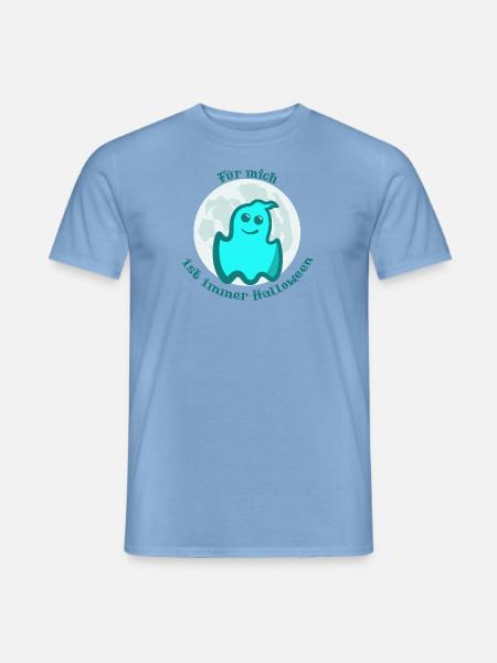 Niedlicher Geist Halloween - Männer T-Shirt - Carolina Blue