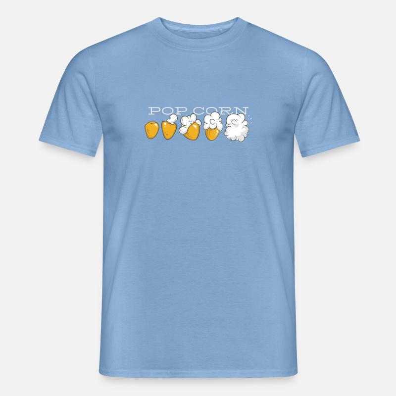 Popcorn Evolution - Männer T-Shirt - Carolina Blue