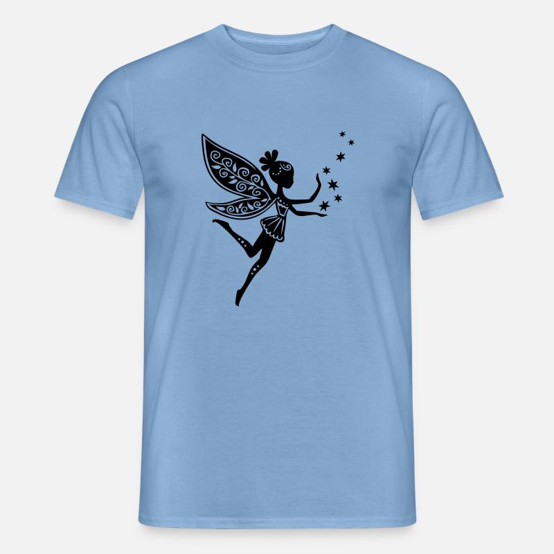 Fée, Pixie, Elfe, étoile, magie, imagination, été - T-shirt homme - carolina blue
