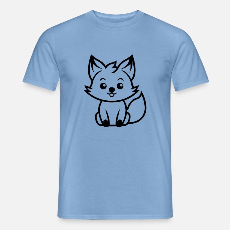 Fuchs - Männer T-Shirt - Carolina Blue