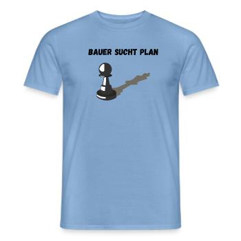 Bauer sucht Plan - Männer T-Shirt - Carolina Blue - Vorne - AI Model Male 178 light (178cm)