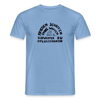 Friedenszeichen Friedenssymbol Frieden Geschenk - Männer T-Shirt - Carolina Blue - Vorne - AI Model Male 178 light (178cm)