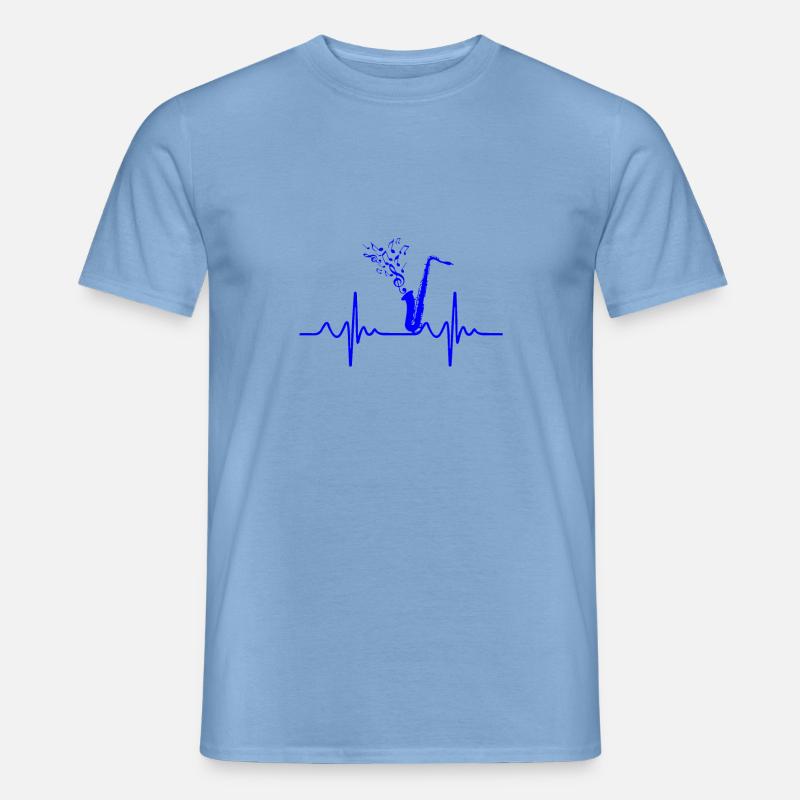 Saxophon - Männer T-Shirt - Carolina Blue