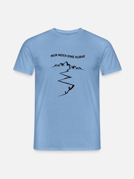 Nur noch eine Kurve - schwarz - Männer T-Shirt - Carolina Blue