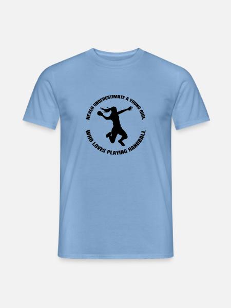 Handballerin Damen Mädchen Frauenhandball Handball - Männer T-Shirt - Carolina Blue