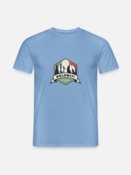 Dolomiten Südtirol Gebirge Drei Zinnen Bergsteiger - Männer T-Shirt - Carolina Blue