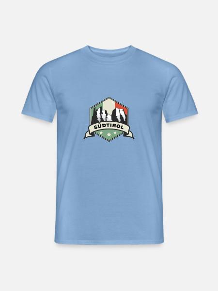 Dolomiten Südtirol Gebirge Drei Zinnen Bergsteiger - Männer T-Shirt - Carolina Blue