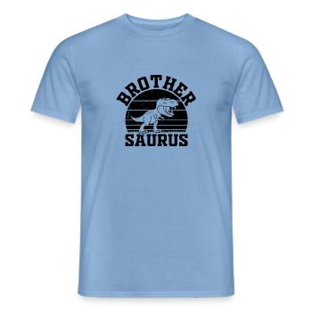 Frère Saurus Frère Dino Frère Dinosaure - Frère - T-shirt homme - carolina blue - Devant - AI Model Male 178 light (178cm)