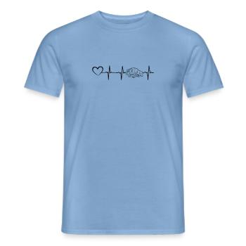 Naked Mole Rat Heartline Naked Mole Heartbeat Nake - T-shirt homme - carolina blue - Devant - AI Model Male 178 light (178cm)