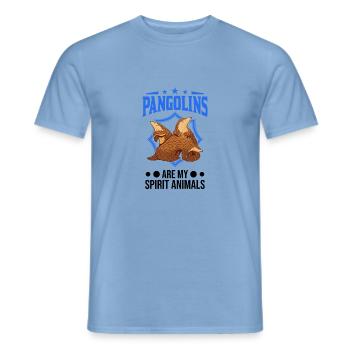 Pangolin Spirit Animal Schuppentier - Men's T-Shirt - carolina blue - Front - AI Model Male 178 light (178cm)