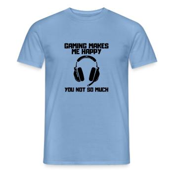 Gamer Gamer Gaming Contrôleur de jeu vidéo - T-shirt homme - carolina blue - Devant - AI Model Male 178 light (178cm)