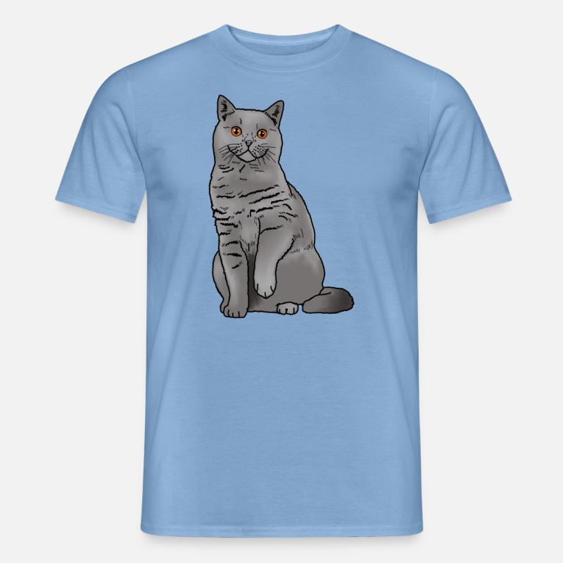 Britisch Kurzhaar Katze - Männer T-Shirt - Carolina Blue