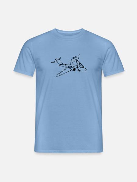 rejse sjov tur flyvende passagerfly fly pilot flyv - Mænd T-shirt - carolina blue