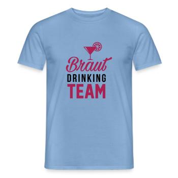 Braut Drinking Team - Team Braut - Männer T-Shirt - Carolina Blue - Vorne - AI Model Male 178 light (178cm)