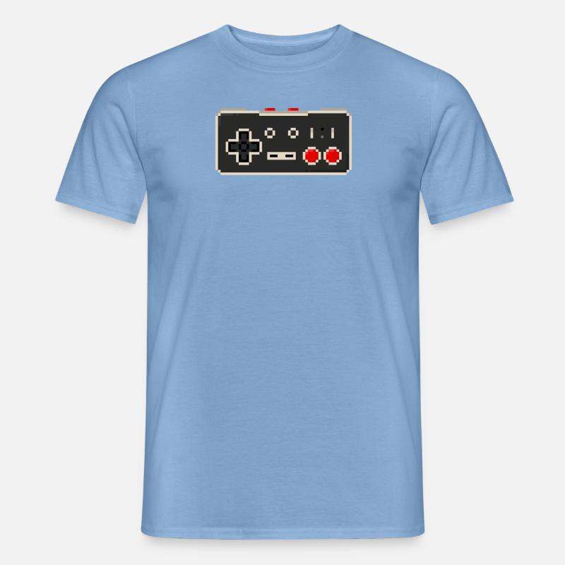 Verpixelter Retro-Controller - Männer T-Shirt - Carolina Blue