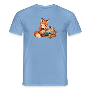 Fuchs webt am Gatterkamm - Männer T-Shirt - Carolina Blue - Vorne - AI Model Male 178 light (178cm)
