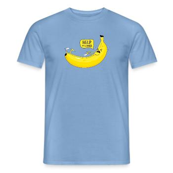 Banane und Socke - Männer T-Shirt - Carolina Blue - Vorne - AI Model Male 178 light (178cm)