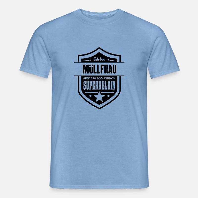 Super Müllfrau - Männer T-Shirt - Carolina Blue