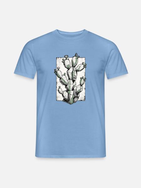 Feigenkaktus Kakteene - Männer T-Shirt - Carolina Blue