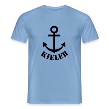kieler - Männer T-Shirt - Carolina Blue - Vorne - AI Model Male 178 light (178cm)