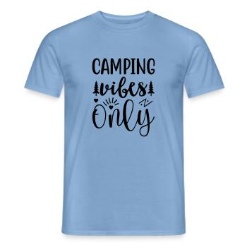 Camping Vibes Seulement - T-shirt homme - carolina blue - Devant - AI Model Male 178 light (178cm)