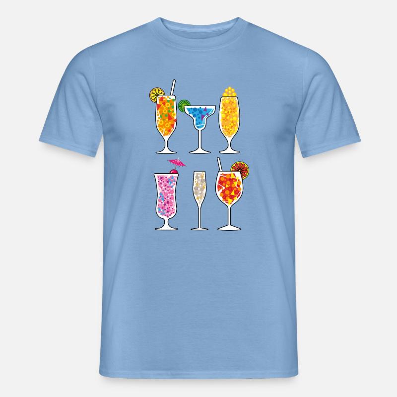 Sommer-Drinks - Männer T-Shirt - Carolina Blue