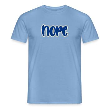 NOPE - Men's T-Shirt - carolina blue - Front - AI Model Male 178 light (178cm)