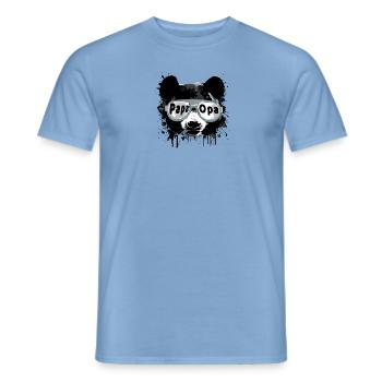 Papa, Grand-père, Ours, Panda Ours, Illustration - T-shirt homme - carolina blue - Devant - AI Model Male 178 light (178cm)