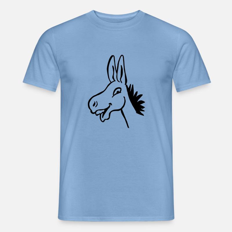 Esel - Männer T-Shirt - Carolina Blue
