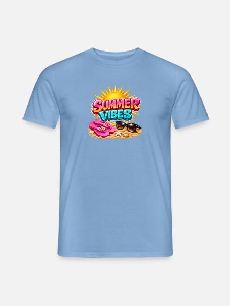 Sommerstimmung: Sommer-Sonnenschein-Atmosphäre - Männer T-Shirt - Carolina Blue