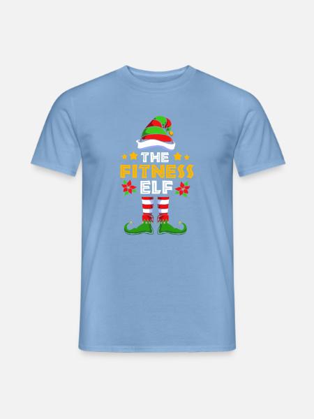 Elfe Elf Weihnachtsgeschenk Fitness Gym Workout - Männer T-Shirt - Carolina Blue