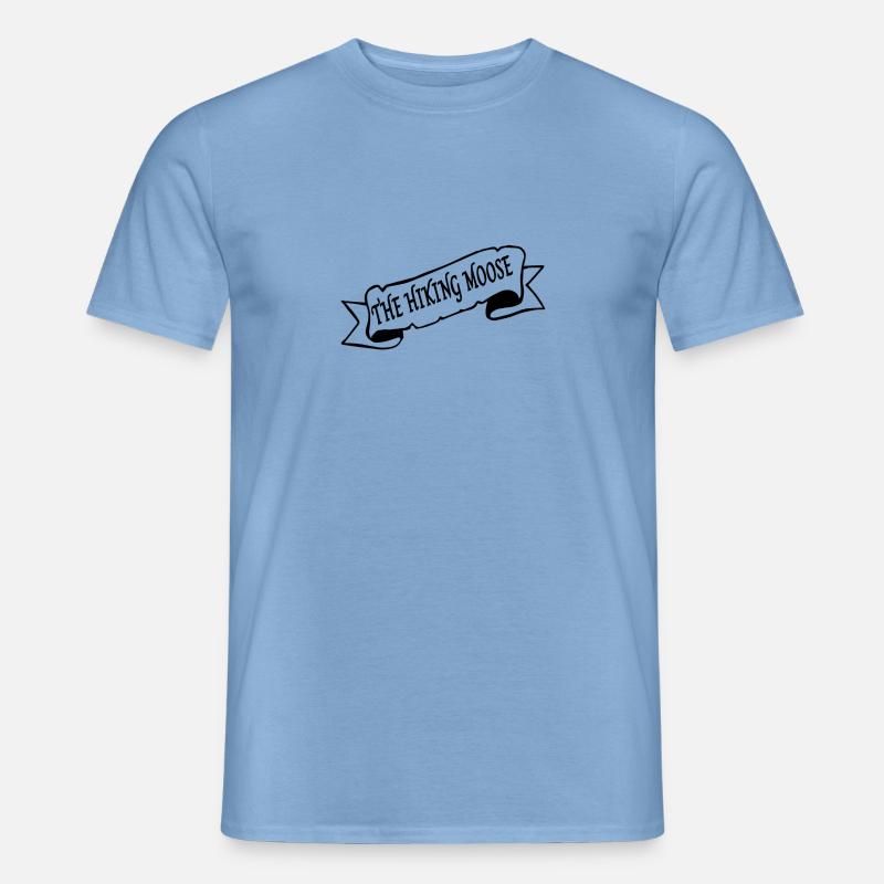 Das wandernde Elchbanner - Männer T-Shirt - Carolina Blue