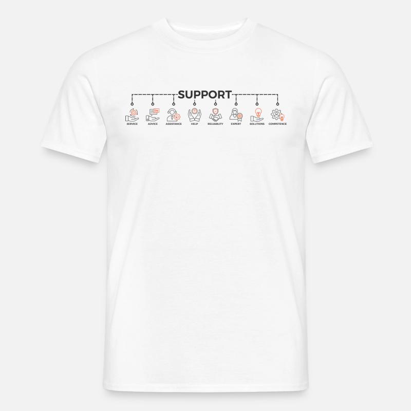 Support Team - Männer T-Shirt - Lilagrau 