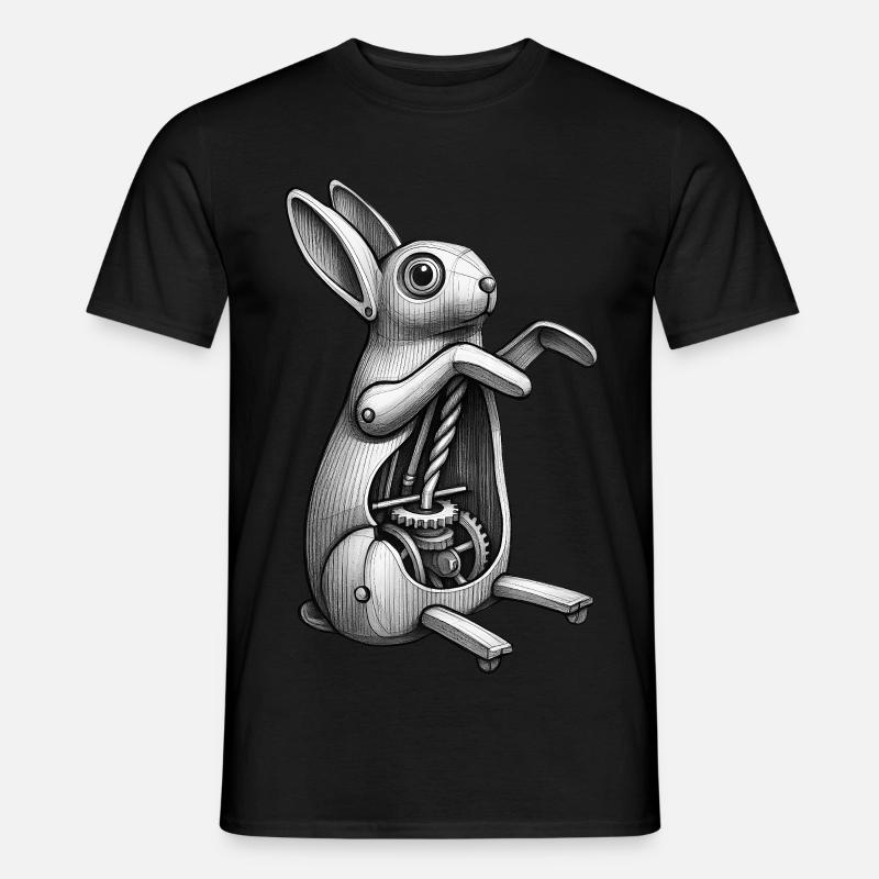 MECA RABBIT - black & white T-shirt homme