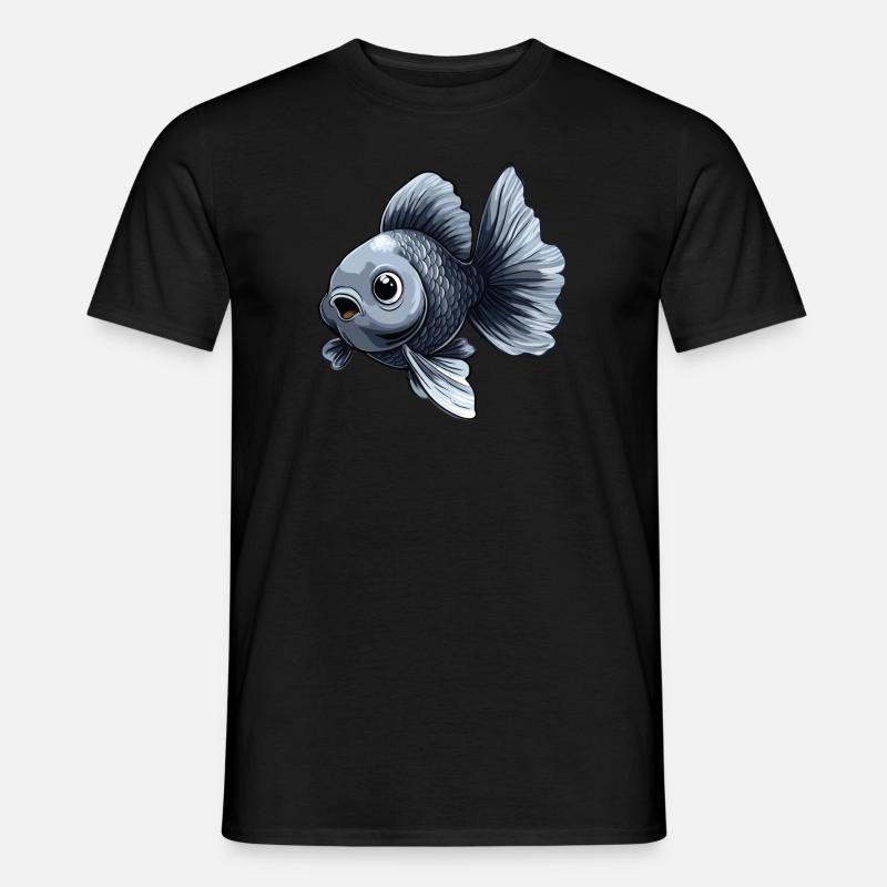 Poisson rouge à queue voilée argentée T-shirt homme