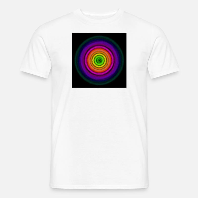 Cercles concentriques arc-en-ciel T-shirt homme