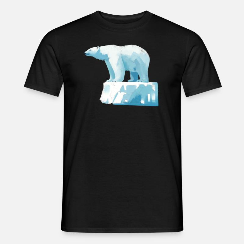 Polar bear on ice floe Men’s T-shirt