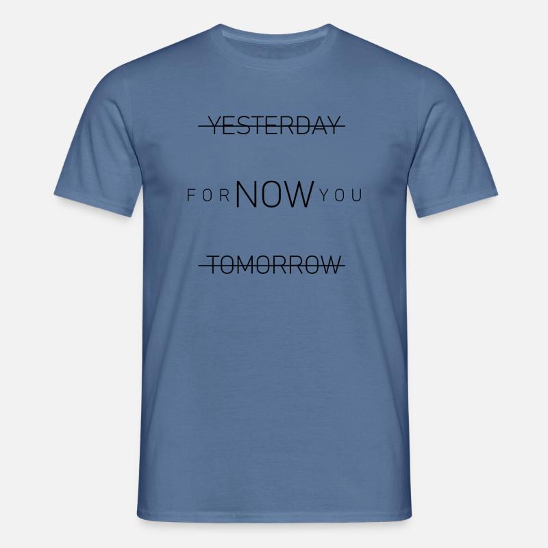 NOW Pullover - Männer T-Shirt - Taubenblau 