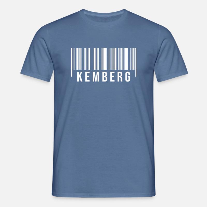 Kemberg Strichcode - Männer T-Shirt - Taubenblau 