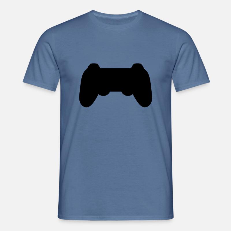 Silhouette Console Retro Controller - Men's T-Shirt - dove blue 