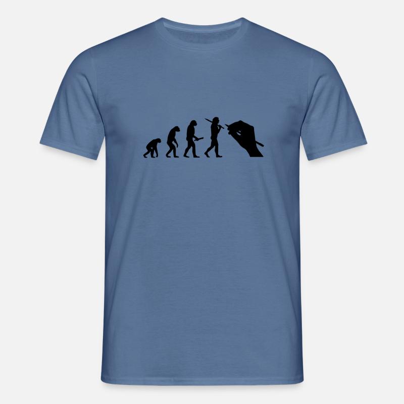 Evolution development progress human artist - Men's T-Shirt - dove blue 